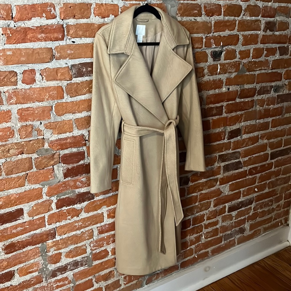 H&M Tan Long Winter Coat